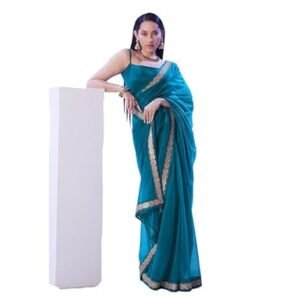 Women's Net Stone Work Saree