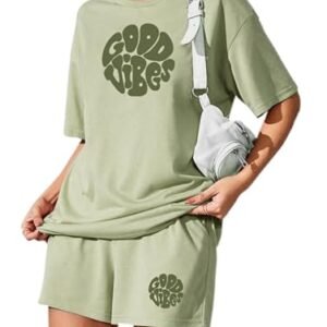 Women's Cotton Printed Night Suit Set of Top & Shorts