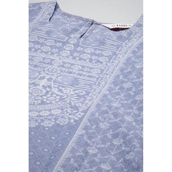 Women Cotton Straight Kurta Palazzo Suit Set - Image 2