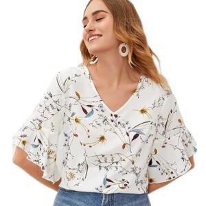 Oversized Shirt for Women – Korean Casual Short Sleeve Loose Fit Top | Plus Size Summer Wear for Girls & Women