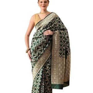 THE WEAVERS SHOP BY RAAVI Katan Banarasi Silk Handloom Saree - Green