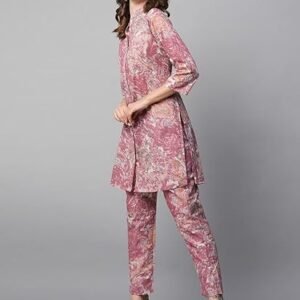 rytras Women's Cotton Printed Straight Kurta With Pant