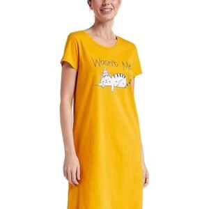 Symbol Women's Casual Relaxed Cotton Knee Length Regular Fit Nighty