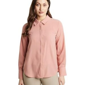 Symbol Premium Women's Solid Desk-to-Dinner' Soft Formal Shirt (Button Down | Regular Fit)