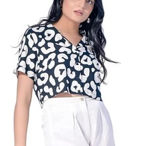 Women's Rayon Oversized Fit Korean Casual Short Sleeve Loose Fit Top | Summer Wear