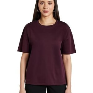 Symbol Premium Women's Super Soft Cotton Round Neck Solid T-Shirt (Stylish | Oversized Fit)