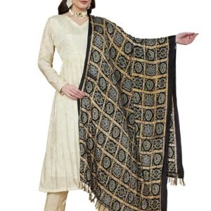 AKSHADEEP Women's Art Silk Bandhani Print Dupatta with 2.20 Meters | Women’s cotton printed dupatta with tassels