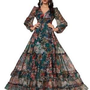 Women's Georgette A-Line Maxi Dress