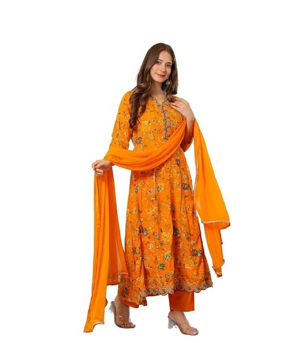 Women's Rayon Kurta with Pant & Dupatta Set - Image 6