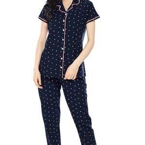 Women's Cotton Flash Printed Night Suit set of Shirt & Pajama Set 5251