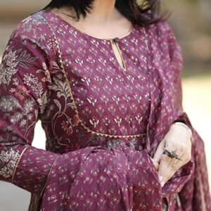Women Anarkali Kurta and Pant Set with Dupatta