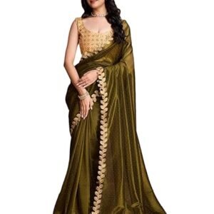 Peach mode Swarovski Work Shimmer Net Saree