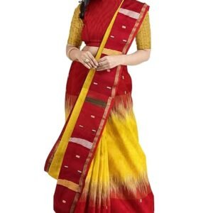 GHOR Women's Traditional Bengal Ikkat Handloom Saree