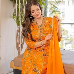 Women's Rayon Kurta with Pant & Dupatta Set