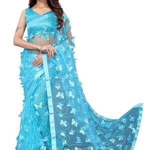 JULEE Women's Net Embroidered Saree