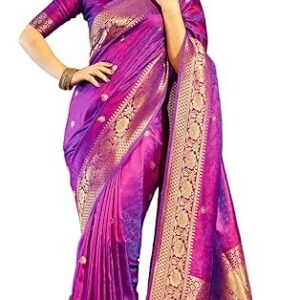 SWORNOF Women's Kanjira Banaras Silk Saree